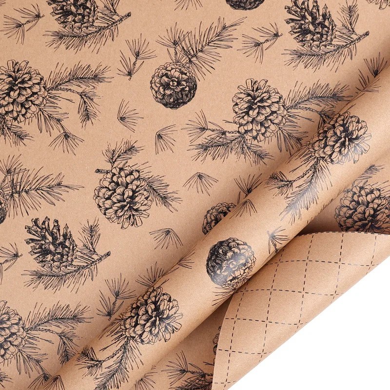 Christmas Wrapping Paper Roll for Holiday Gifts – Pine Needle