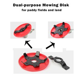 GoldOars Universal Weed Brush 25.4 mm Bore Brush Cutter Round Brush Wild Herb Brush with Blades Brush Cutter Accessories for Water Ground Groove Gardens Lawns (Pack of 1)