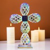 Colorful Crystal Cross Standing Decor