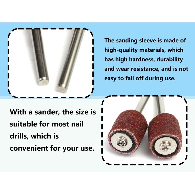 KAPSING 132 Piece Sanding Sleeve Set for Dremel Sanding Attachments