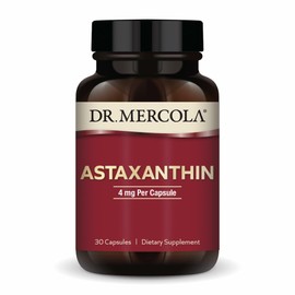 Dr. Mercola Organic Astaxanthin - 4 mg Astaxanthin - Powerful Antioxidant Support - Organic Microalgae Extract - Non-GMO, Gluten-Free & Soy-Free - 30 Capsules (30 Servings)