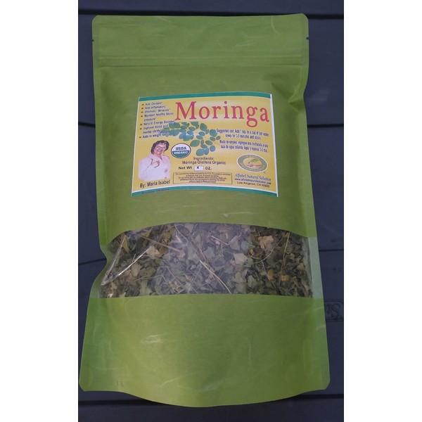Moringa Hoja Organic 18 oz Hierbas de India Moringa leaf tea 6 bags of 3 oz