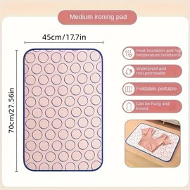 AIMALL Advanced Travel Ironing Mat Six-Layer Protection, Heat and Moisture Resistant, Foldable and Non-Slip, Hangable Ironing Pad, Dimensions: 17.7" x 27.56"