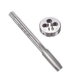 MACHSWON M7 x 1mm Metric Tap and Die Set - Machine Thread Screw Tap with Round Threading Die Kit for Thread Repair
