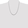 GlittersandGold Sterling Silver 2.75mm Diamond-cut Rope Chain w/4in ext. Necklace
