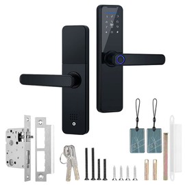 Cerradura Electrnica, Cerradura Inteligente Electrnicacon 5 Mtodos de DesbloqueoHuella DigitalAPPContraseaTarjeta ICLlave Mecnicapara hogar, hotel,...