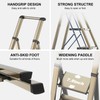 GameGem 4 Step Ladder, Folding Step Stool with Anti-Slip and