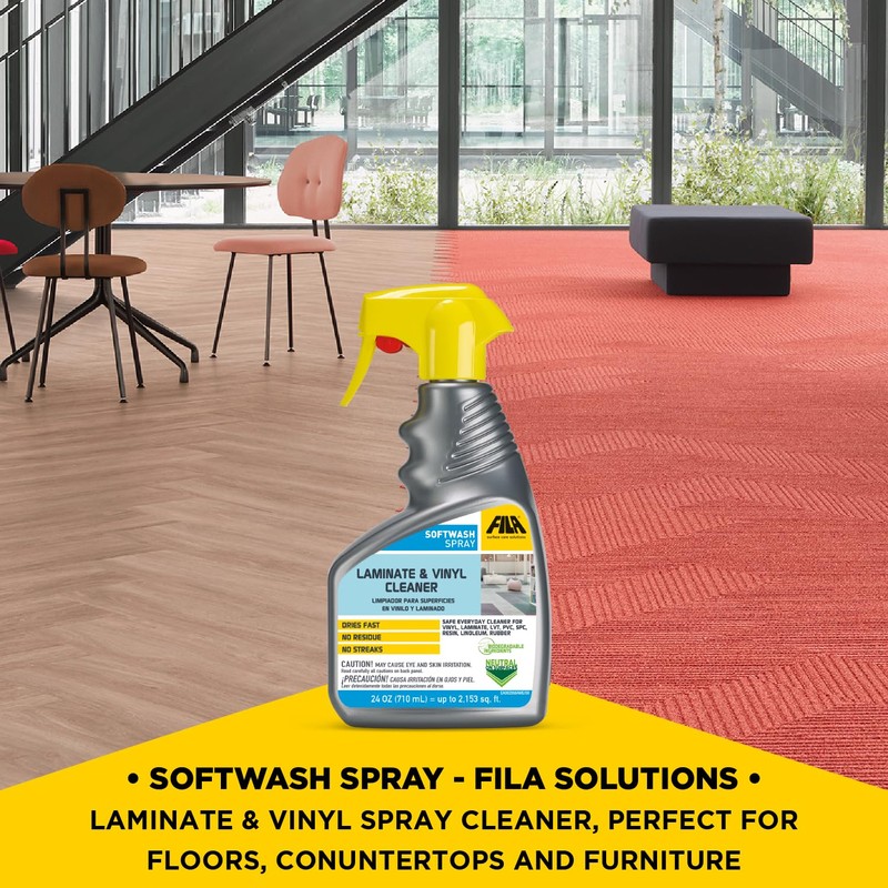 FILA Surface Care Solutions, SOFTWASH SPRAY, Laminate Floor Cleaner and