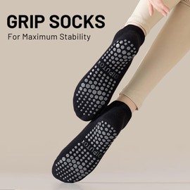 7 Pairs Pilates Socks, Yoga Socks & Stopper Socks for Men and Women, Non-Slip Socks with Nubs and Fragrance, Yoga Socks Ideal for Gift, Reformer, Ballet, Barefoot, Dance, Fitness, Rehab, 35-42,