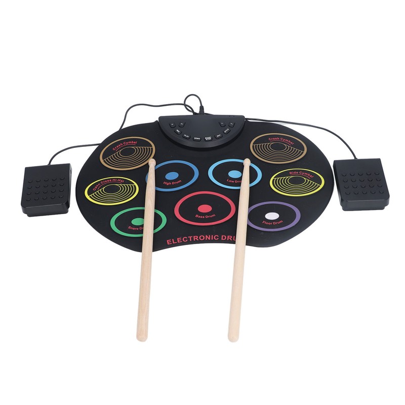 Electronic Drum Set Portable Easy to Play Roll Up Drum