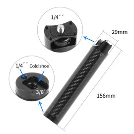 BGNing Carbon Fiber Handle Grip Handbar Extension Pole Compatible for Weebill S Handheld Stabilizer Monitor Mount for Weebill Lab Gimbal