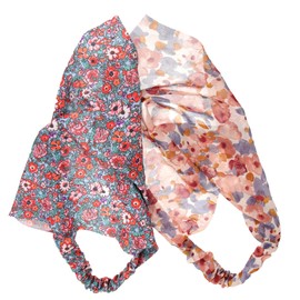 TOVINANNA Elegant Silk Turban Pcs Women's Headscarf Floral Design Soft Breathable for Daily Party Wedding Travel