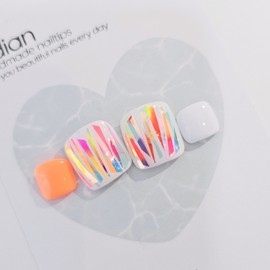 Confetti Pedi Tips - Full Pedi Tip Set (10P) / confetti 페디팁 - 페디팁 전체세트 (10P)
