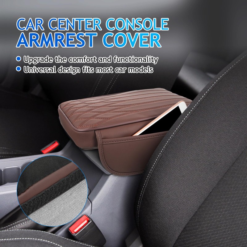 Gatuida Auto Armrest Box Cover Comfortable Car Center Console Cover