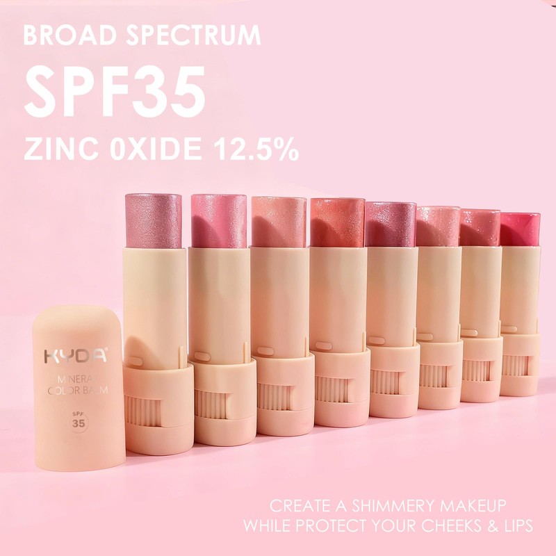 Mineral Color Balm, SPF 35 Multiuse Color Stick for Lips
