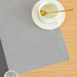 Kiatuniya Tablecloth Stripes Grey Table Cloth Modern Winter Linen Tablecloth Vintage Washable Tablecloths Country House Style for Spring Autumn Kitchen Table Decoration Party Decor 85 x 85 cm