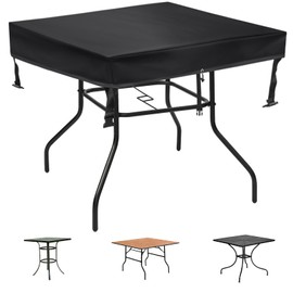 TOHONFOO Square Patio Table Cover - Waterproof Anti-UV Patio Table Cover - Outdoor Table Cover 48" L x 48" W x 6" H