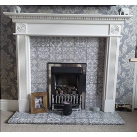 48 Grey Tile Stickers Victorian Mosaic Style Tile Stickers Transfers Cover for Tile Kitchen Bathroom Stick On Wall Peel and Stick Tile Stickers Decals Transfers. (6"- 48 Stickers)