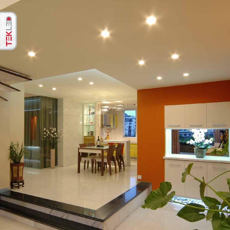TEKLED LED Round Recessed Ceiling Light | Flat Panel Ultra