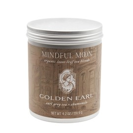 Golden Earl Herbal Tea by Mindful Moon – Earl Grey Blend with Chamomile & Natural Citrus Flavor – Caffeinated, Loose Leaf Tea (Large)