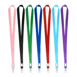 7 Pcs Lanyard Neck Strap, Office Lanyards with Swivel Metal Clip for ID Card, Badge Holder, keys (Colorful)