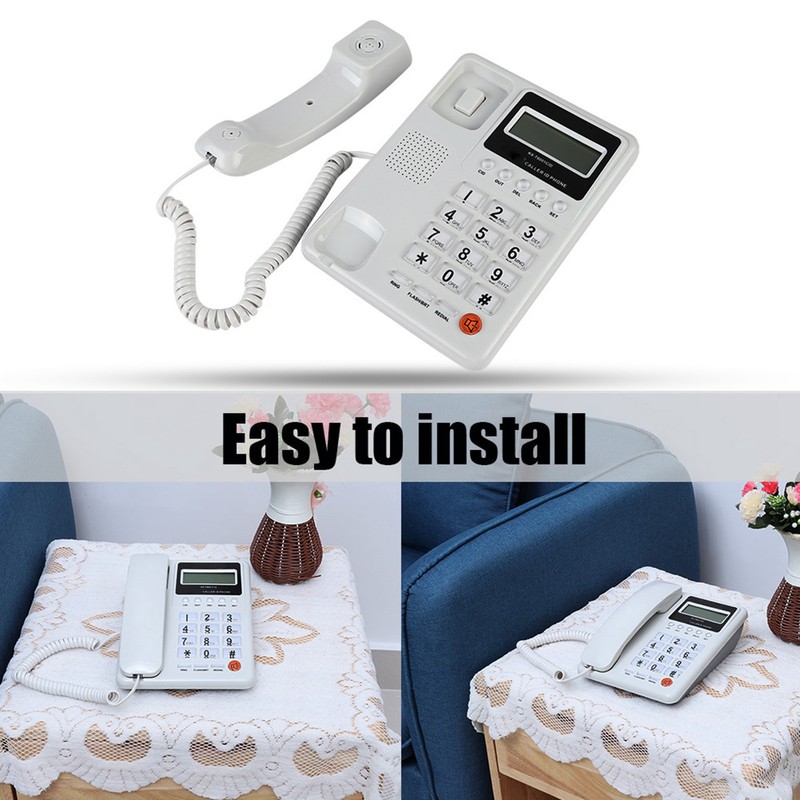 Home Hotel Wired Corded Desktop Telephone Office Landline Telephone