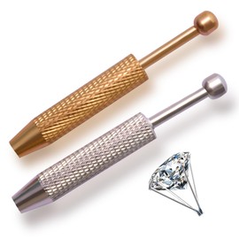 Grabber Tool Jewelry Ball Grabber 2 Pieces Mini Grabber Pen Stainless Steel 4-Claw Pickup Tweezer for Small Parts IC Chips Holder Electronic Component Jewel Diamond Pearls Gem Silver Gold