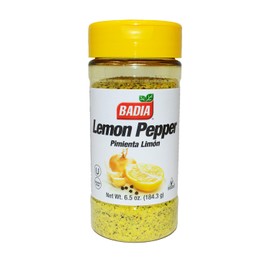 Badia Citrus Pepper Collection: Lemon Pepper, Lime Pepper, Orange Pepper, Mango Pepper | Badia Gourmet Seasoning and Spices | Ships in an Aromatik box | Premium Seasonings to Elevate your Cooking Experience (3, Lemon Pepper 6.5 oz.)