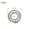 sourcing map R8ZZ Deep Groove Ball Bearing, 5pcs 1/2" x