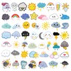 Funny Weather Stickers, 50PCS Boys Girls Teenagers Weather Forecast Sticker