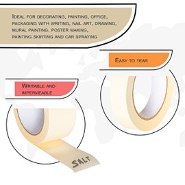 K-One Pack of 6 Masking Tape | 24mm X 50m Rolls | Ideal for Painters, Decorators Professional & DIY Use | Painting Office, Home, Crafts & more