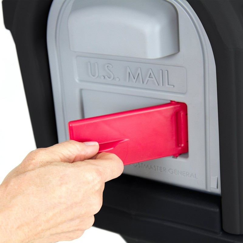 Simplay3 Classic Plastic Residential Mailbox & Post Mount Combo Kit