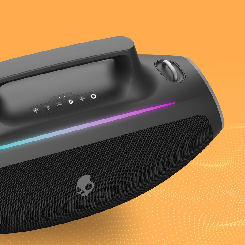 Skullcandy Barrel Bluetooth Boombox Speaker – Water-Resistant Wireless Portable Speaker,
