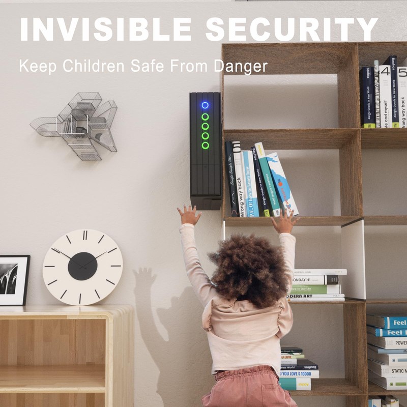 SOULYI Biometric Gun Safe for Handgun, 3 Way Quick Access