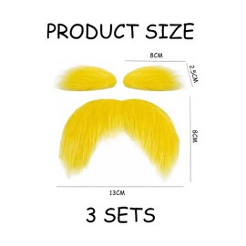 EPCDBBRT 3 Sets Of Mustache And Eyebrow Sets, Dress Up Set, Fake Mustache And Eyebrow Decoration, Holiday Party Decoration Set, Clothing Accessories