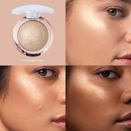 Milani Baked Highlighter, Highlight Powder for Cheeks - Champagne D'oro | Seamless-Blend Formula Delivers A Luminous Glow. Infused With Skin-Loving In