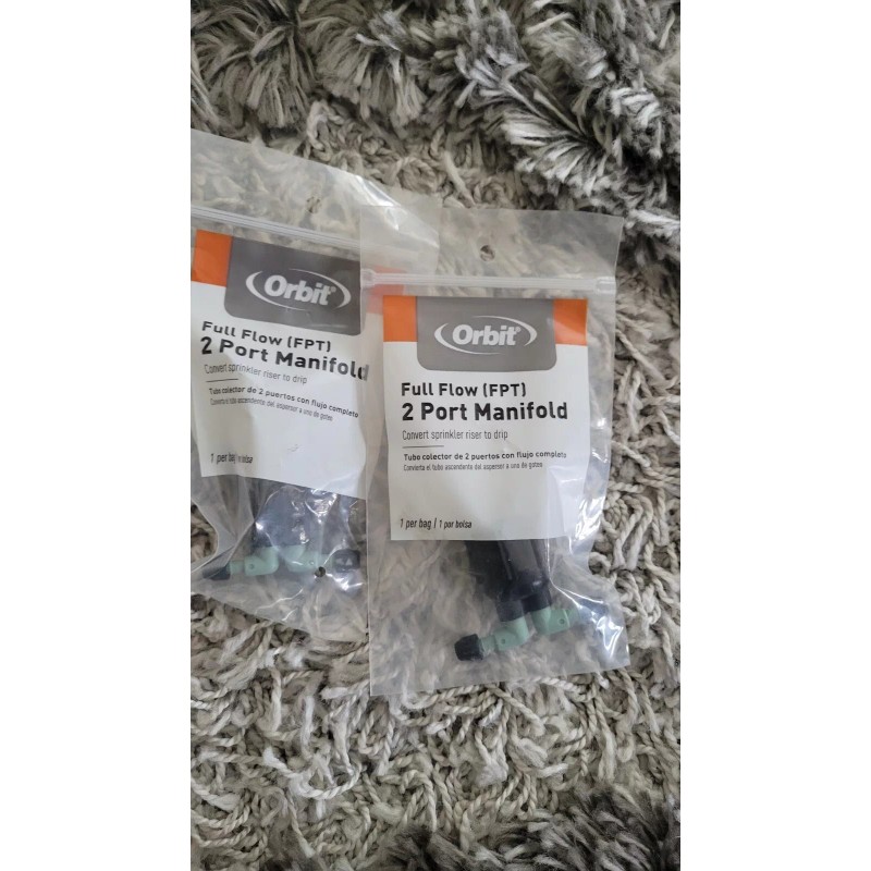 Orbit Full Flow 2-Port Manifold Conv Sprinkler Riser To Drip