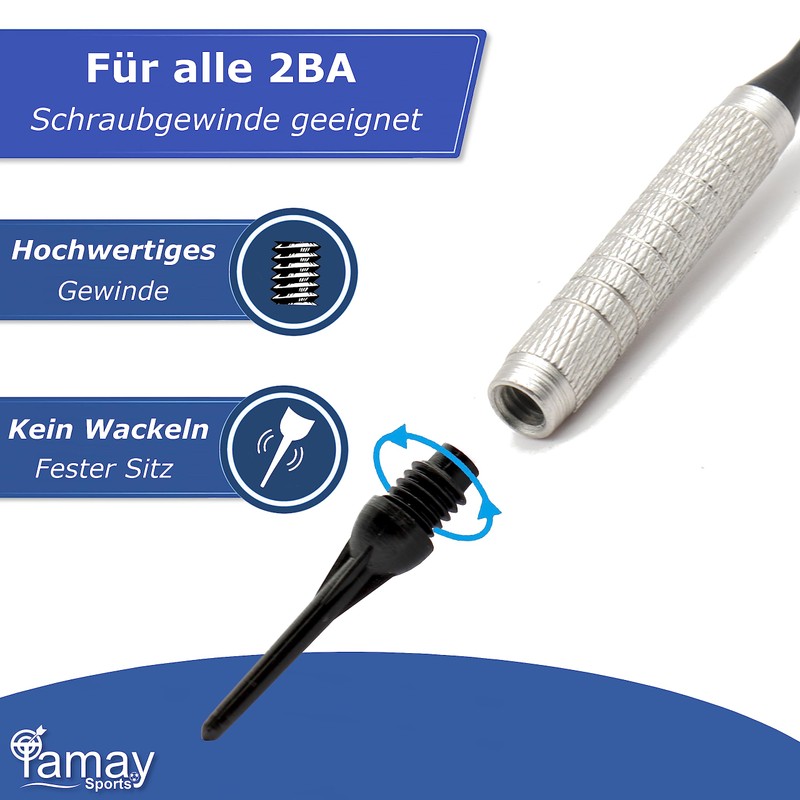 Tamay Plastic Dart Tips, Pack of 1000, Premium Soft Dart