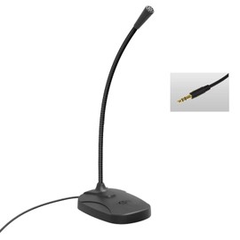 e-Better MO-MIC04L-B PC Microphone, USB, Microphone Base, Mute Function, Omnidirectional 360° Remote Work, Telework, Web Conferencing, Game Commentary, Live Broadcasting, 0.14 inches (3.5 mm), Black