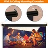 Epetlover 72 Inch 4:3 HD Projection Screen Manual Pull Down