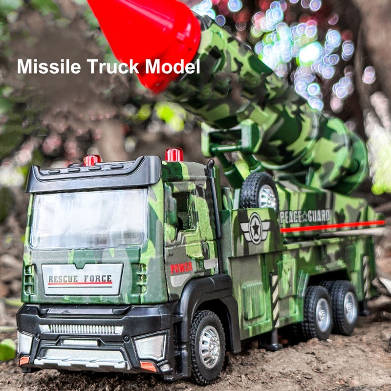 Missile Truck Toy High Simulation Strong Return Force Alloy Lights