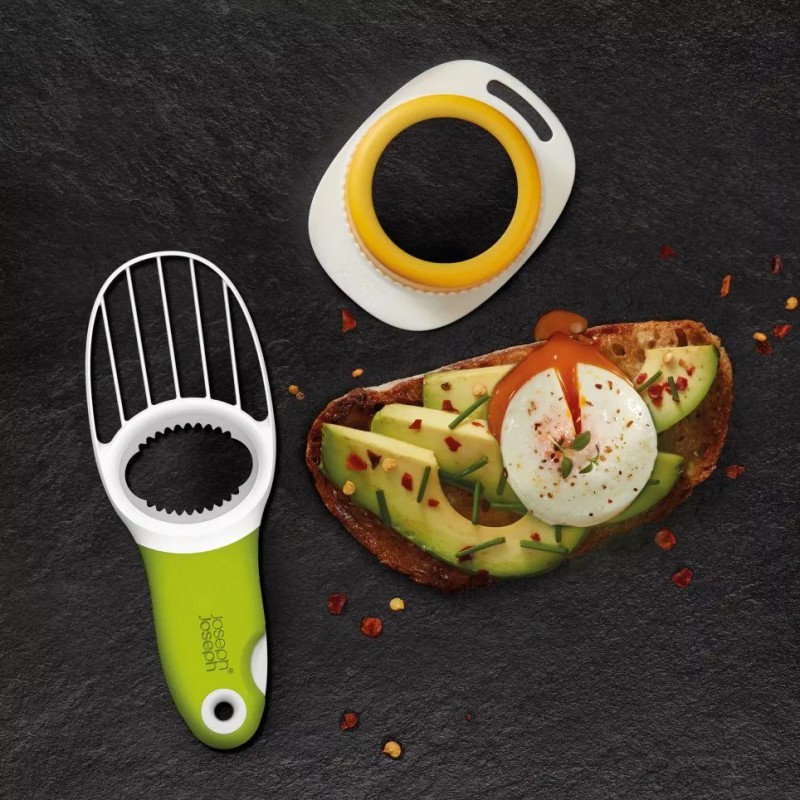 Joseph Joseph Breakfast Set w/ GoAvocado Avocado Slicer & Poach-Pro
