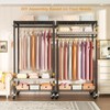 FUTASSI P6 Rolling Clothes Rack Heavy Duty, Clothing Racks for