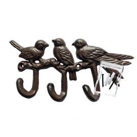 your castle Decorative Wall Hook with Bird Motif, Cast Iron, Approx. 23 x 11 cm