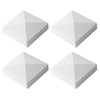 Qlvily 4 Pack 3.5 inch Vinyl Fence Post Caps, White
