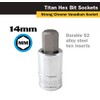 Titan 15614 1/2-Inch Drive x 14mm Hex Bit Socket