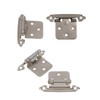 DecoBasics Cabinet Hinges Brushed Nickel for Kitchen Cabinets Doors (2