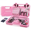 WORKPRO 284PCS Pink Tool Set, Portable Home Basic Tool Kit