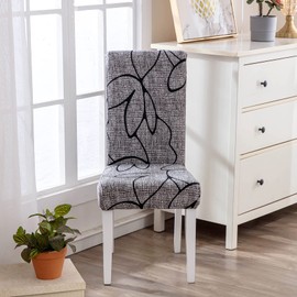 HZDHCLH Chair Covers Set of 4 Stretch Removable Washable Dining Room Chair Protective Seat for Hotel Restaurant Kitchen Wedding Party