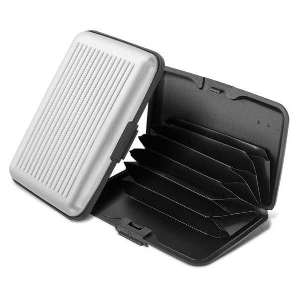 cobee 2 Stück Mini Kreditkartenetui RFID Blockierender Kreditkartenschutz Aluminium Visitenkartenetui
